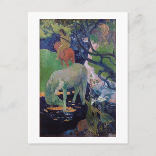 Het witte paard, Gauguin Briefkaart (Voorkant)