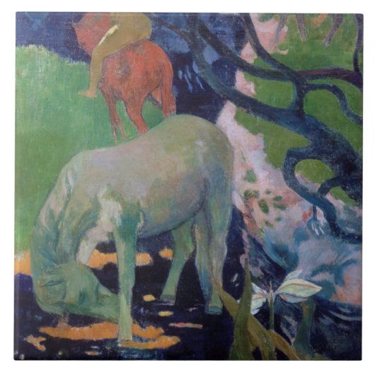 Het witte paard, Gauguin Tegeltje (Voorkant)