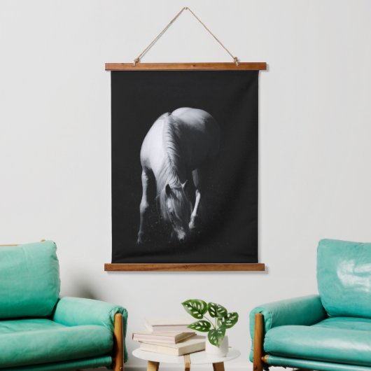 Het witte paard hangend wandkleed (Woonkamer)