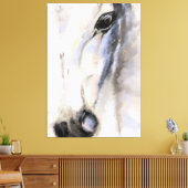 Het witte paard - het originele schilderen canvas afdruk (Insitu (Woonkamer))