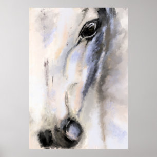 Het witte paard - het originele schilderen poster