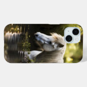 Het witte paard in de vijver Case-Mate iPhone case (Achterkant (horizontaal))