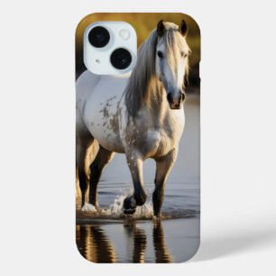 Het witte paard in het meer iPhone 15 case