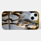 Het witte paard in het meer Case-Mate iPhone case (Achterkant (horizontaal))
