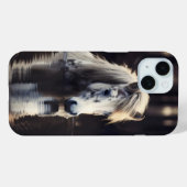 Het witte paard in het meer Case-Mate iPhone case (Achterkant (horizontaal))