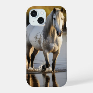 Het witte paard in het meer iPhone 15 case