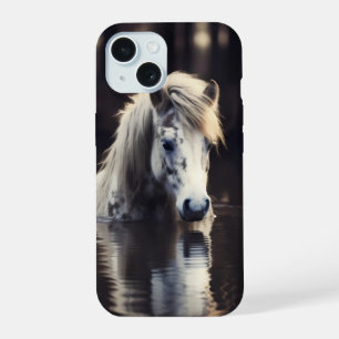 Het witte paard in het meer iPhone 15 case