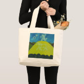 Het witte paard in Somerset in 2011 Grote Tote Bag (Voorkant (product))