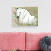 Het witte paard - omwikkeld canvas (Insitu (Woonkamer))