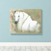 Het witte paard - omwikkeld canvas (Insitu (Houten vloer))