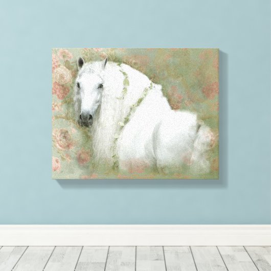 Het witte paard - omwikkeld canvas (Insitu (Houten vloer))