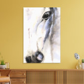 Het witte paard - originele schilderij canvas afdruk (Insitu (Woonkamer))