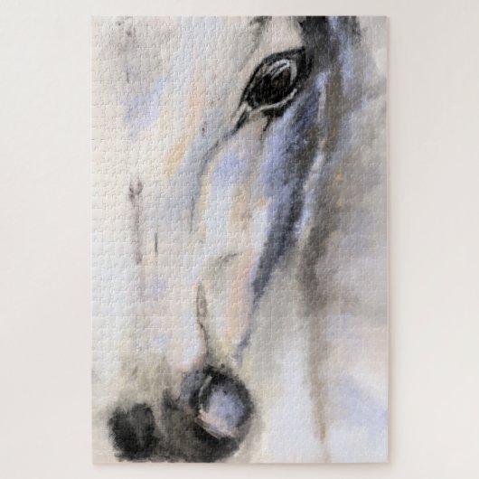 Het witte paard - schilderen legpuzzel (Verticaal)