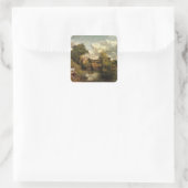 Het witte paard van John Constable, Vierkante Sticker (Tas)