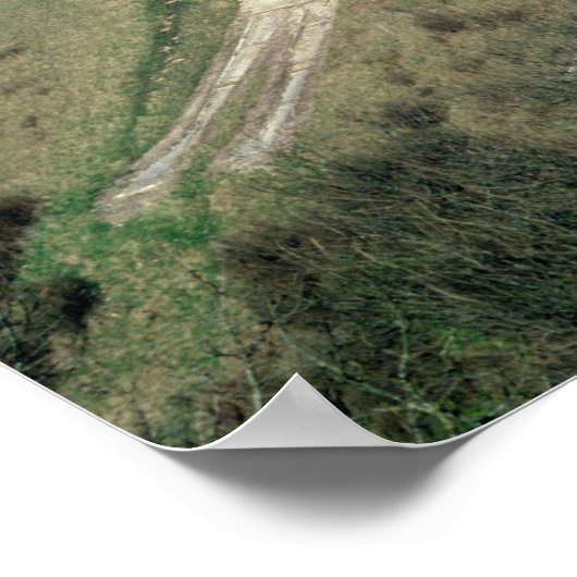 Het witte paard van Westbury Poster (Hoek)