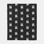 Het Witte Patroon van het Bedrijf van de douane op Fleece Deken (Voorkant)