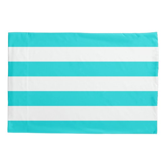 Het witte Patroon van Stripes {kies uw achtergrond Kussensloop (Achterkant-Links)