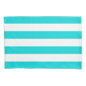 Het witte Patroon van Stripes {kies uw achtergrond Kussensloop (Voorkant-Links)