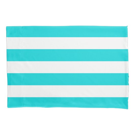 Het witte Patroon van Stripes {kies uw achtergrond Kussensloop (Voorkant-Links)