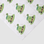 Het witte pet van de groene leprechaun tissuepapier (Detail)