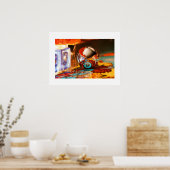 Het witte poster van het stroomgebied (Keuken)