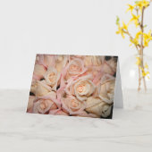 het witte roze nam toe kaart (Gele Bloem)