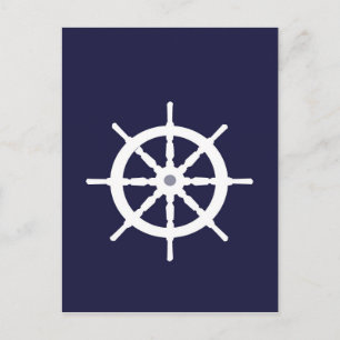 Het witte schip wiel. briefkaart