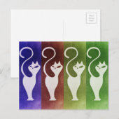 Het Witte Silhouet van Aristocats Briefkaart (Voorkant / Achterkant)