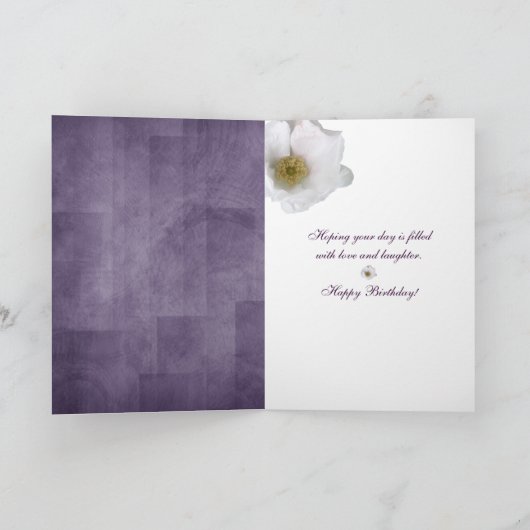 Het witte Strand nam de Kaart van de Verjaardag (Binnen)