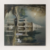 Het witte tuinhuisje legpuzzel (Horizontaal)