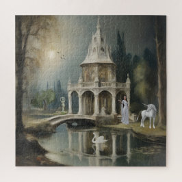 Het witte tuinhuisje legpuzzel