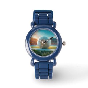 Het witte voetbal Football in de Arena Horloge