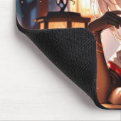 Het witte vossenmeisje Mousepad Muismat (Hoek)
