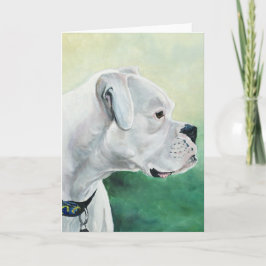 Het witte Wenskaart van de Kunst van de Hond van Kaart