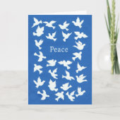 Het witte Wenskaart van de Pascha van Duiven Kaart (Voorkant)