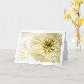 Het witte Wenskaart van Gerbera Daisy Kaart (Gele Bloem)