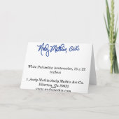 Het witte Wenskaart van Poinsettia Feestdagen Kaart (Achterkant)