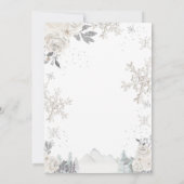 Het witte winterbos Het is koud buiten Baby shower Kaart (Achterkant)