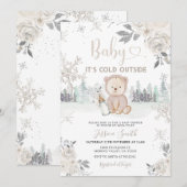 Het witte winterbos Het is koud buiten Baby shower Kaart (Voorkant / Achterkant)