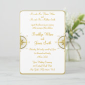 Het witte Zeevaart Gouden Kompas van de Kaart (Staand voorkant)