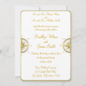 Het witte Zeevaart Gouden Kompas van de Kaart (Voorkant)