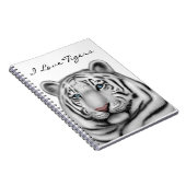 Het witte zwarte tijgernotebook notitieboek (Rechterzijde)