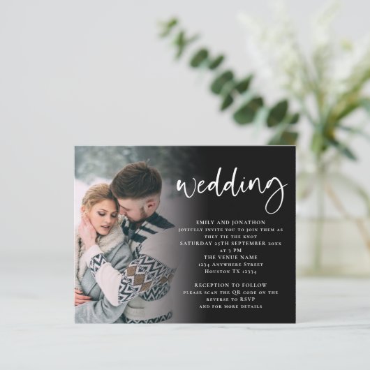 Het Witte Zwarte van de Code van de Foto QR van he (Staand voorkant)