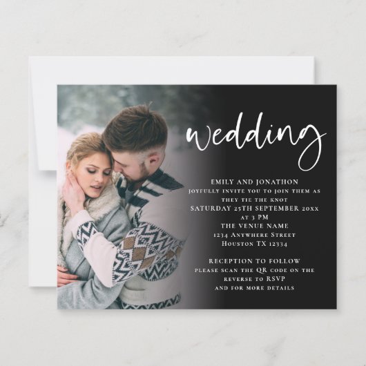 Het Witte Zwarte van de Code van de Foto QR van he (Voorkant)