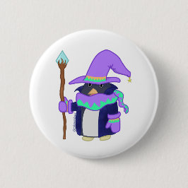 Het Wizard Penguin Badge Ronde Button 5,7 Cm
