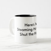 Het WK van de HELE Zwijg. Tweekleurige Koffiemok (Voorkant links)