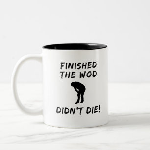 HET WOD IS NIET GEËIST DAT DOOR Crossfit geïnspi Tweekleurige Koffiemok