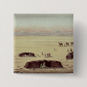 Het woestijnkamp van Sir Richard Burton Vierkante Button 5,1 Cm
