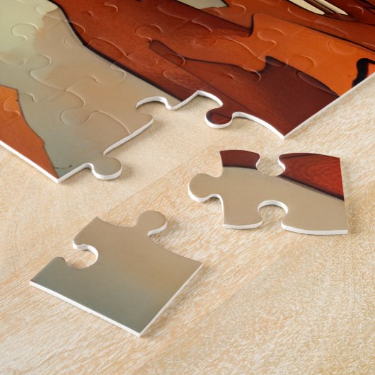 Het woestijnmonteingebied legpuzzel (Zijkant)