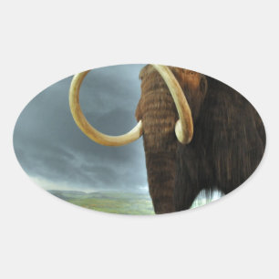 Het wollige MammoetLot van Mod. Ovale Sticker